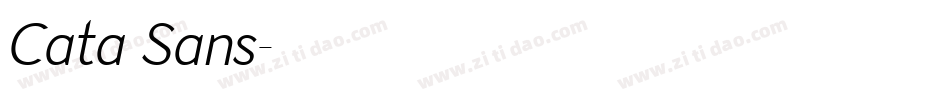 Cata Sans字体转换